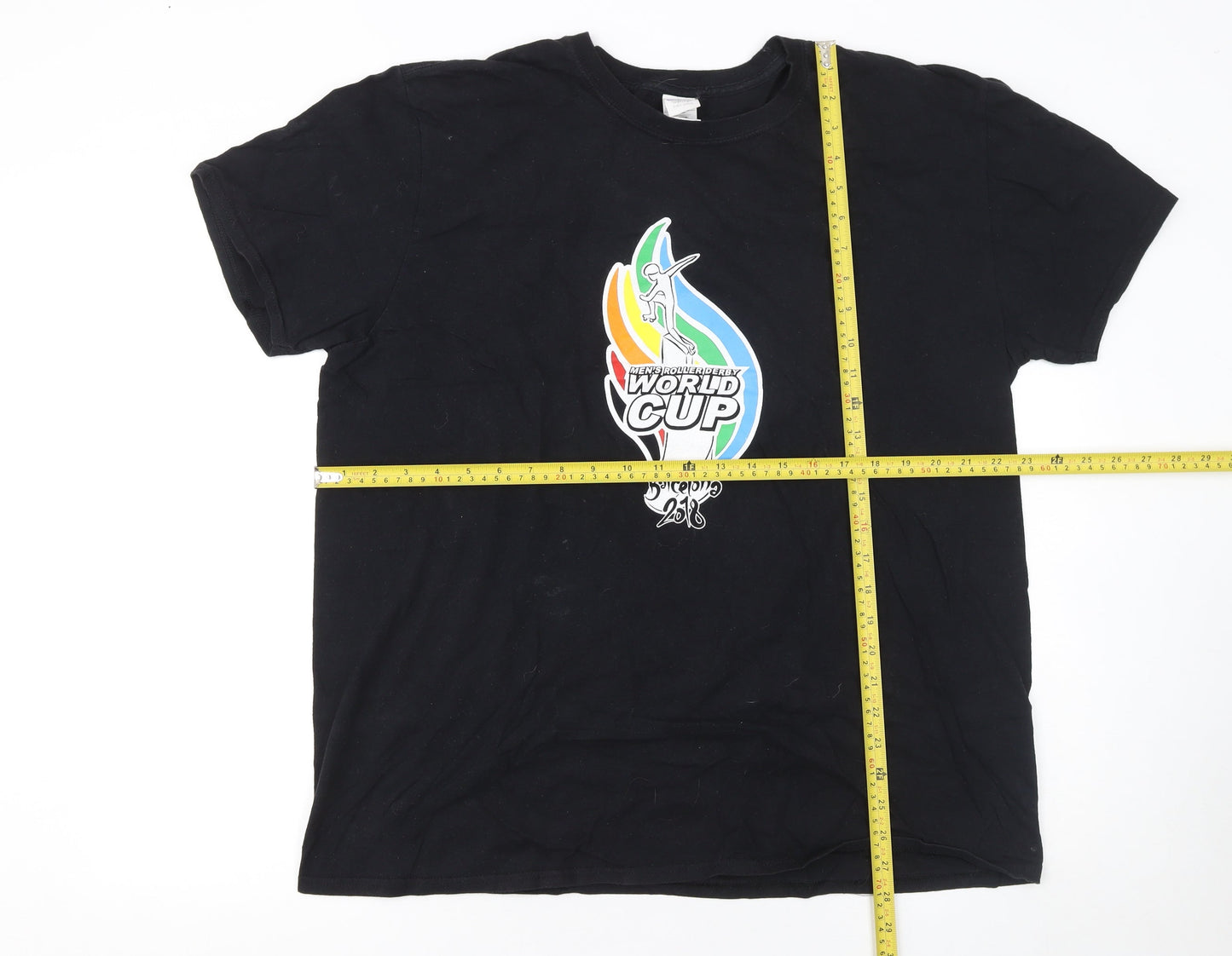 Mens UK Size XL Gildan Black  T-Shirt
