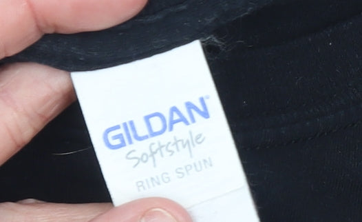 Mens UK Size XL Gildan Black  T-Shirt