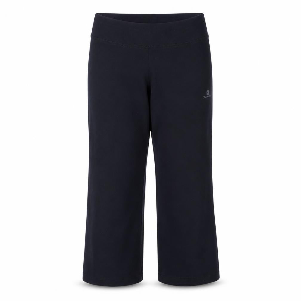 Girls UK Size 12 Years DOMYOS Regular Fit Jogger Black Trousers