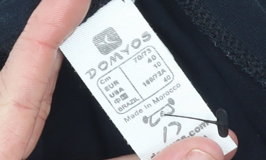 Domyos Girls Black Cotton Stretch Yoga Jogger Trousers 12 Years