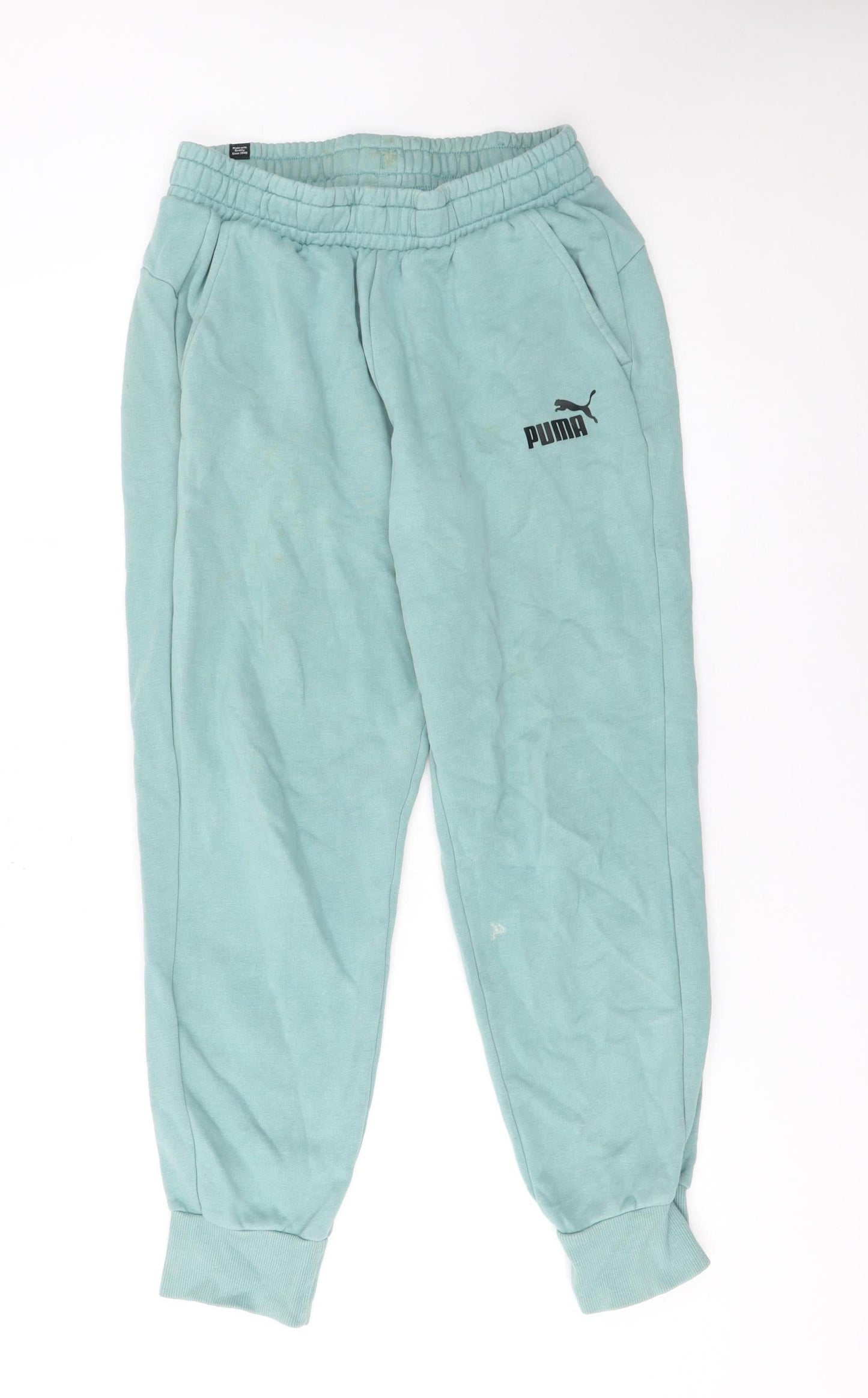 Puma Women’s Green Jogger Sweatpants Size M Elastic Waist Fleece