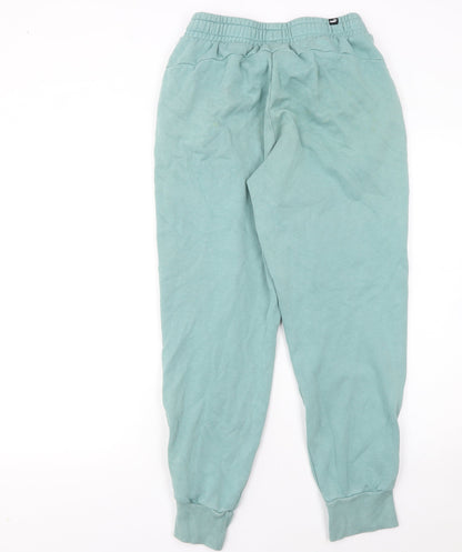 Puma Women’s Green Jogger Sweatpants Size M Elastic Waist Fleece