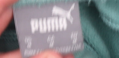 Puma Women’s Green Jogger Sweatpants Size M Elastic Waist Fleece
