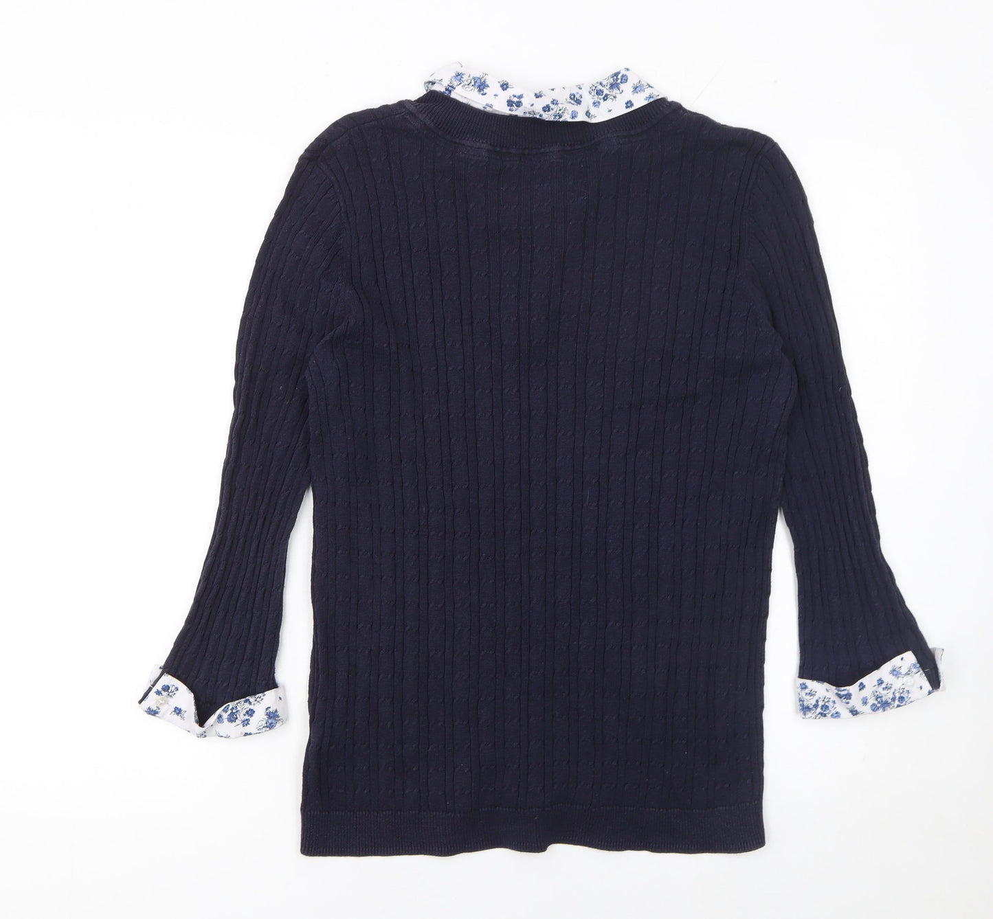 Womens UK Size 14 Maine New England Blue Pullover Jumper