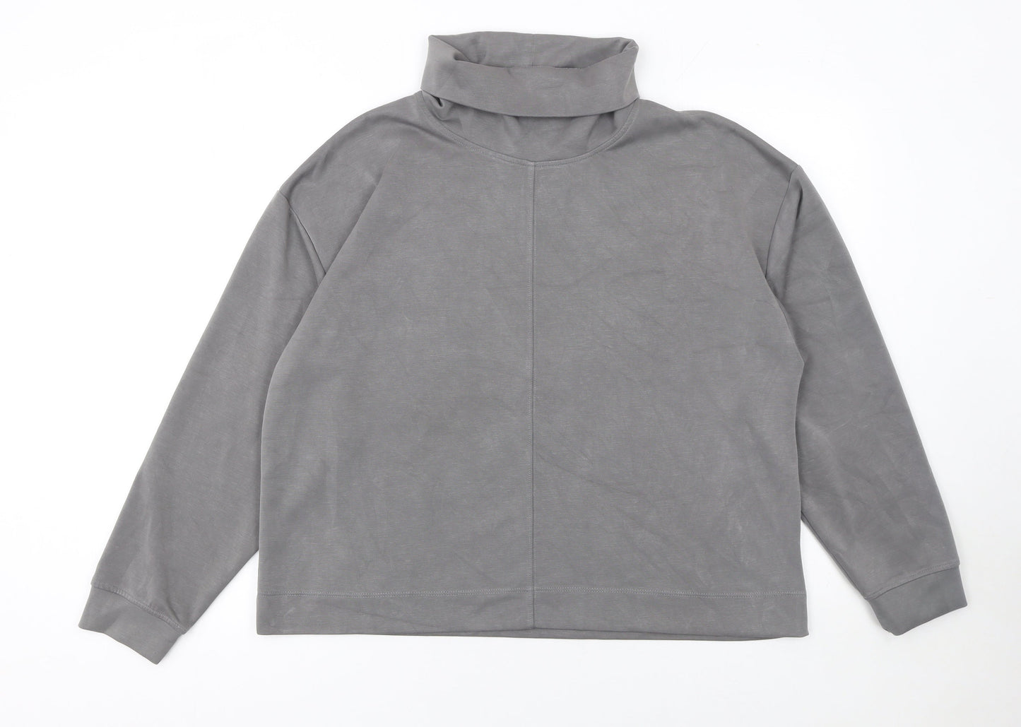 Tu Women’s Grey Long Sleeve Cowl Neck Pullover Sweatshirt Size L