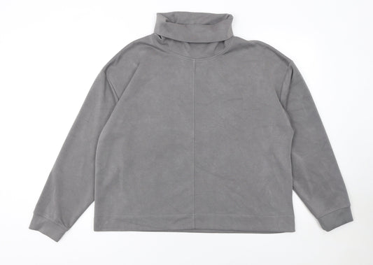 Tu Women’s Grey Long Sleeve Cowl Neck Pullover Sweatshirt Size L