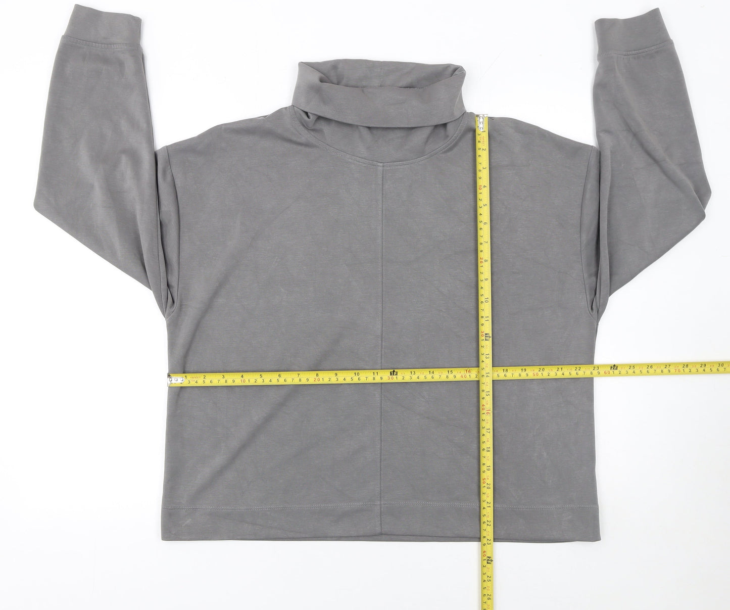 Tu Women’s Grey Long Sleeve Cowl Neck Pullover Sweatshirt Size L