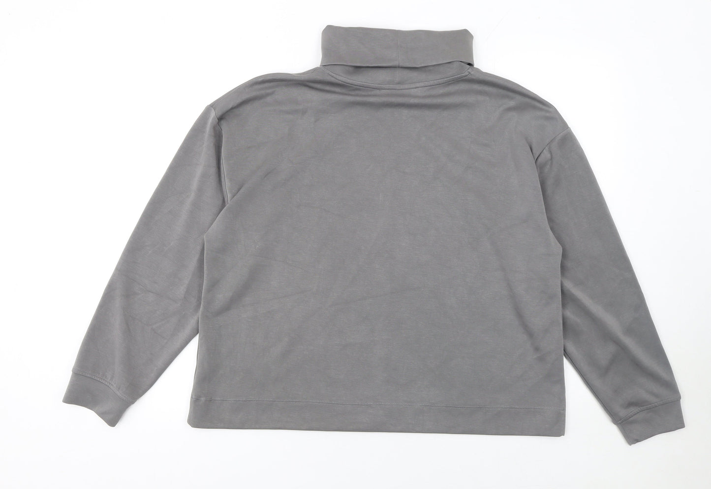 Tu Women’s Grey Long Sleeve Cowl Neck Pullover Sweatshirt Size L