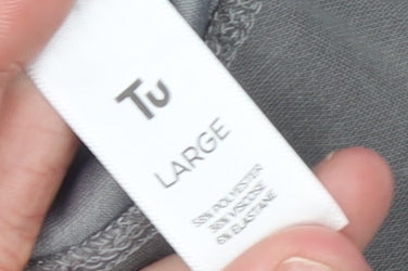 Tu Women’s Grey Long Sleeve Cowl Neck Pullover Sweatshirt Size L