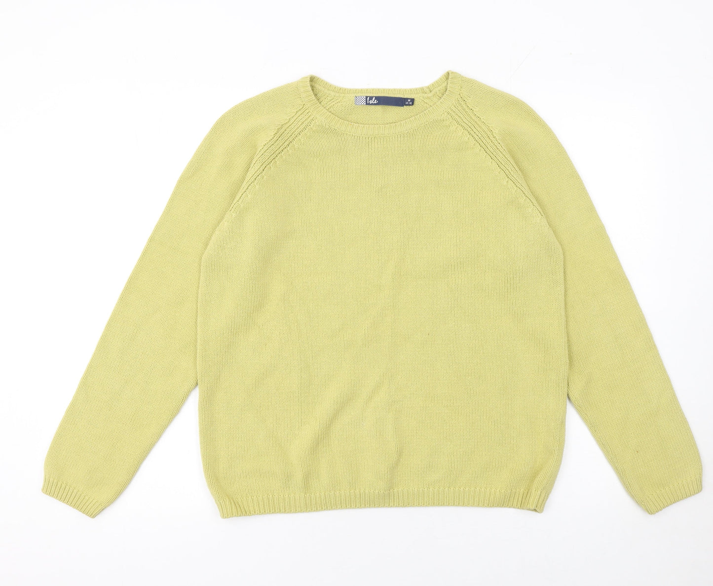 Womens UK Size 14 Isle Green Pullover Jumper
