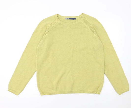 Womens UK Size 14 Isle Green Pullover Jumper