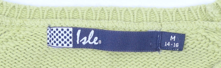 Womens UK Size 14 Isle Green Pullover Jumper
