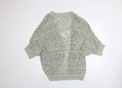 Womens UK Size M Oasis Grey Cardigan Jumper