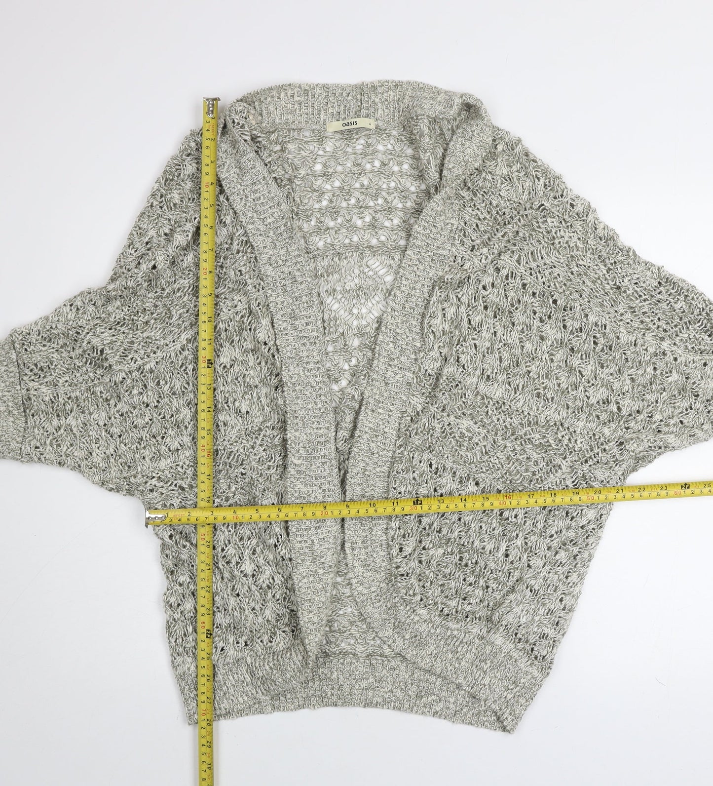 Womens UK Size M Oasis Grey Cardigan Jumper