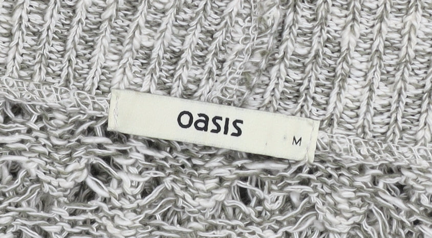 Womens UK Size M Oasis Grey Cardigan Jumper
