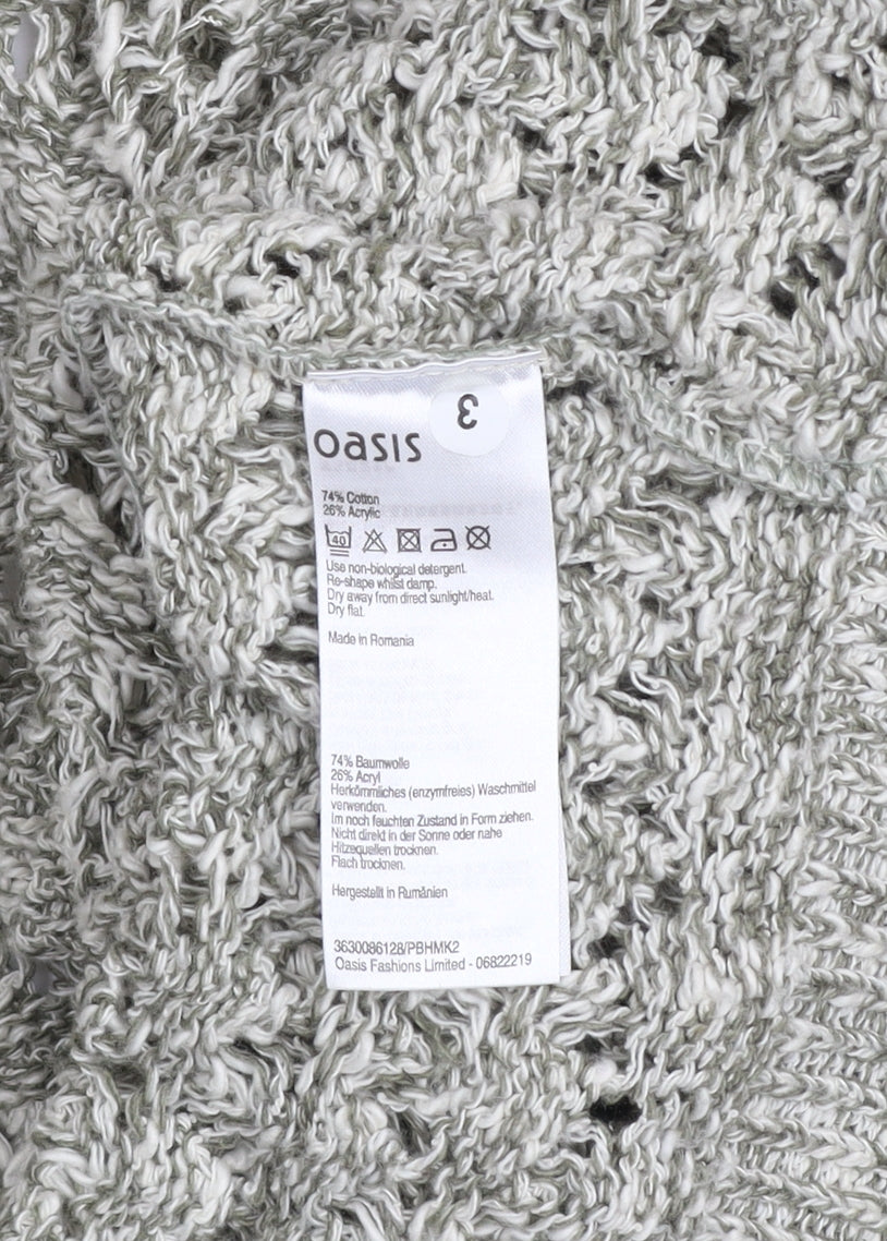 Womens UK Size M Oasis Grey Cardigan Jumper