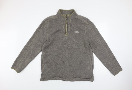 Weird Fish Men's Grey XL Fleece 1/4 Zip Pullover Sweatshirt