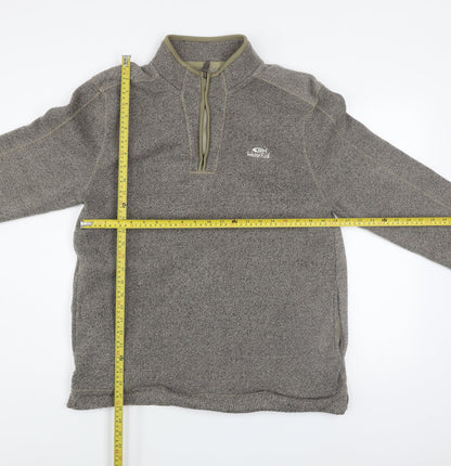 Weird Fish Men's Grey XL Fleece 1/4 Zip Pullover Sweatshirt