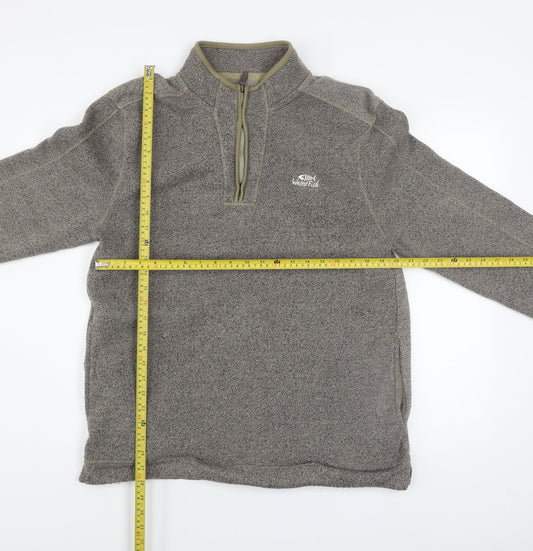 Weird Fish Men's Grey XL Fleece 1/4 Zip Pullover Sweatshirt