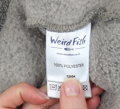 Weird Fish Men's Grey XL Fleece 1/4 Zip Pullover Sweatshirt