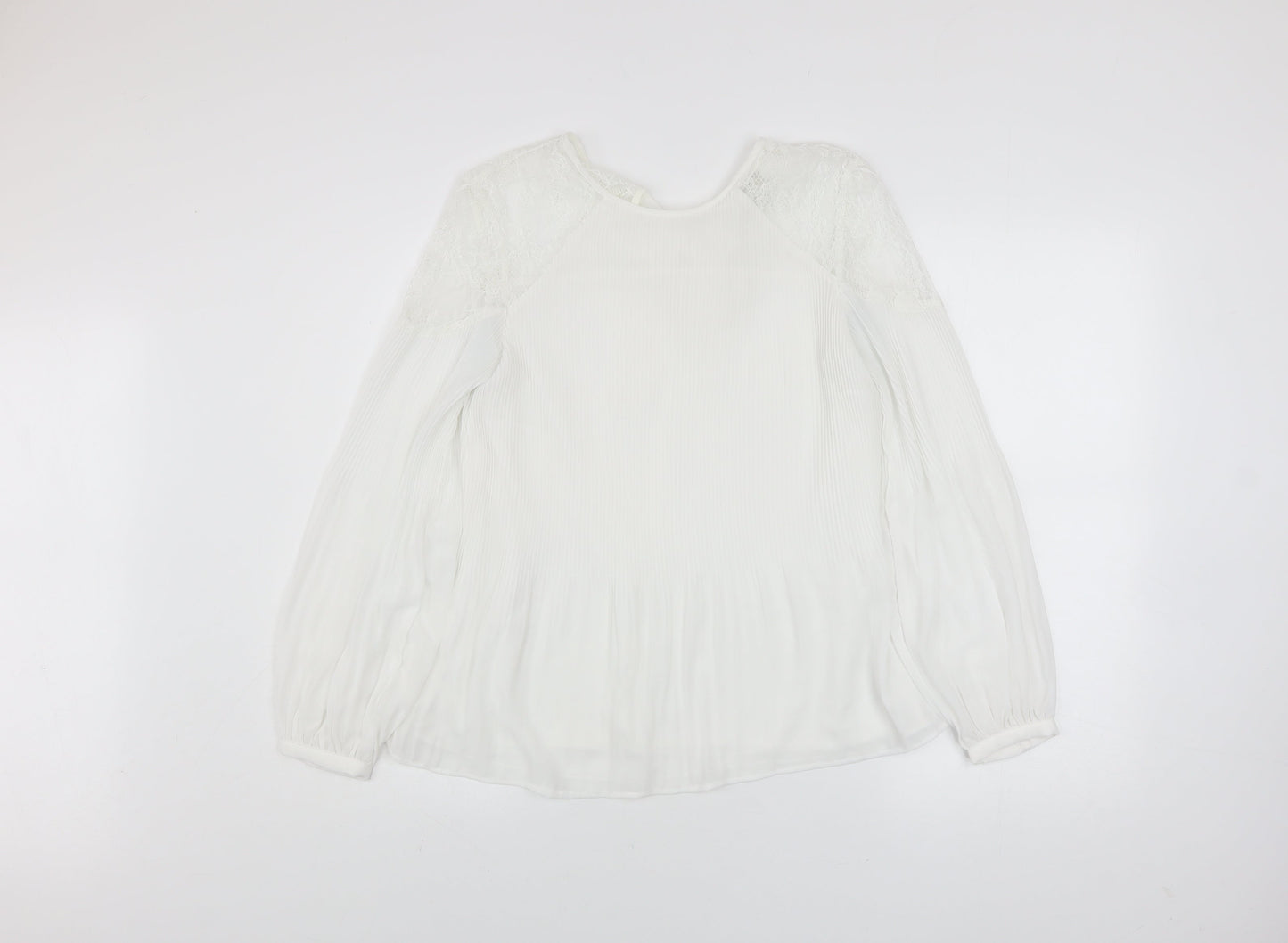 Womens UK Size 8 NEXT White Tunic Blouse