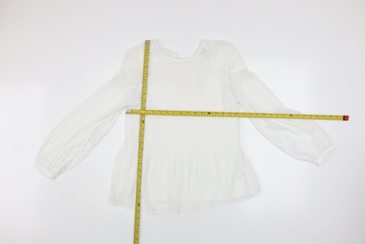 Womens UK Size 8 NEXT White Tunic Blouse