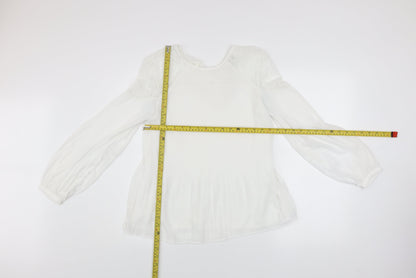 Womens UK Size 8 NEXT White Tunic Blouse