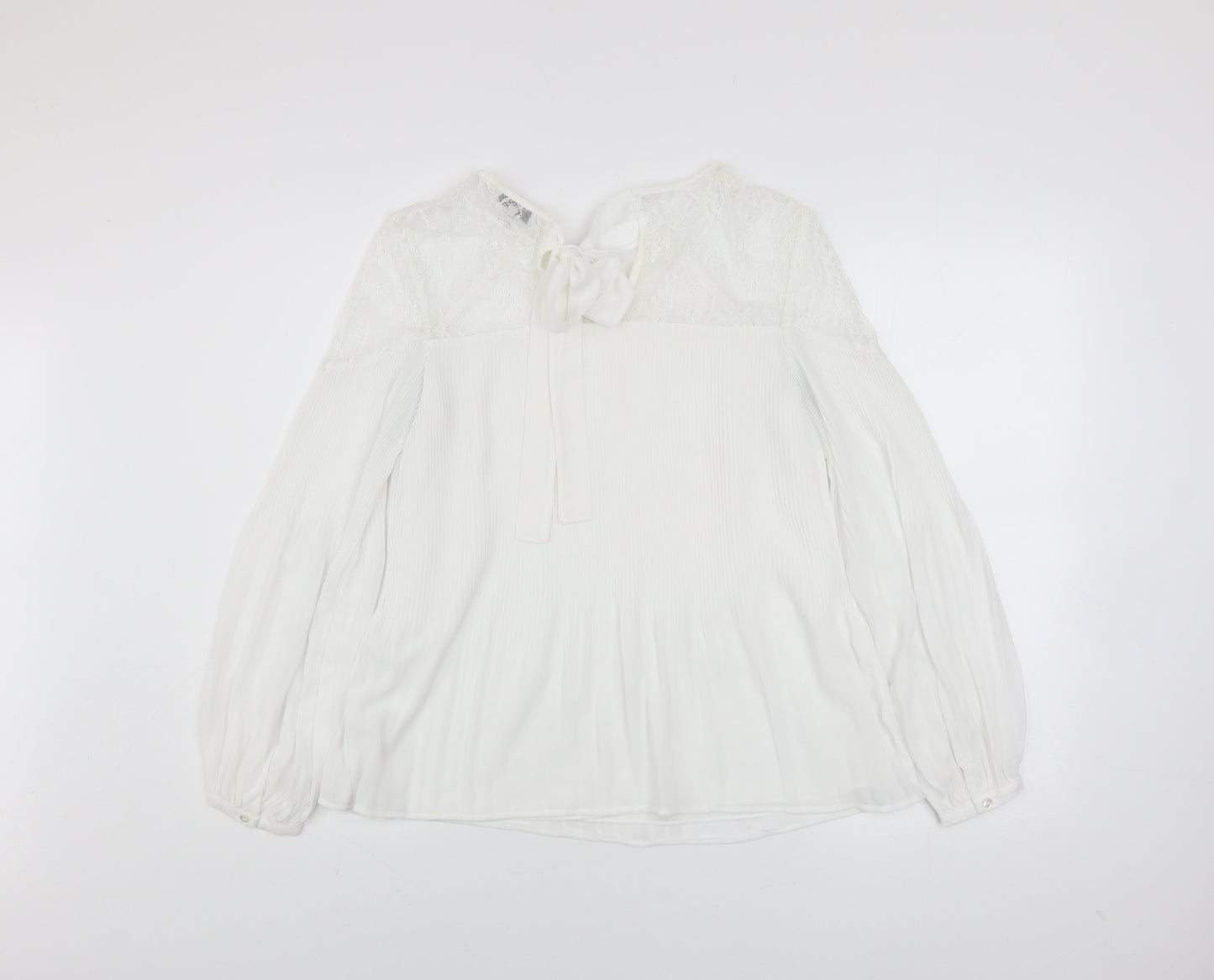 Womens UK Size 8 NEXT White Tunic Blouse