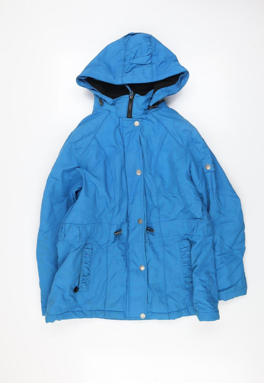 Womens UK Size L Marks and Spencer Blue Parka Coat