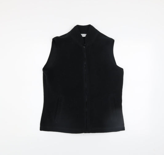 Principles Women's Black Fleece Zip Waistcoat Size 12