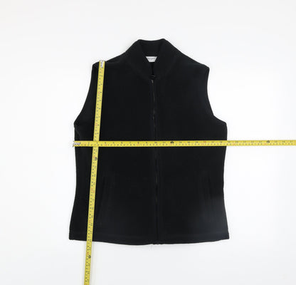 Principles Women's Black Fleece Zip Waistcoat Size 12