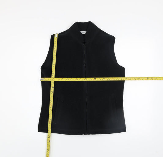 Principles Women's Black Fleece Zip Waistcoat Size 12