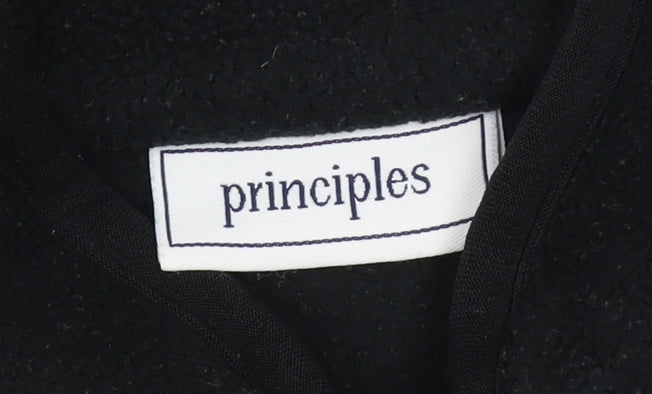 Principles Women's Black Fleece Zip Waistcoat Size 12