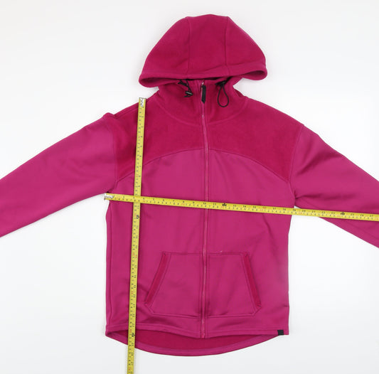George Women’s Pink Hooded Fleece Jacket Size 14 Full Zip Casual