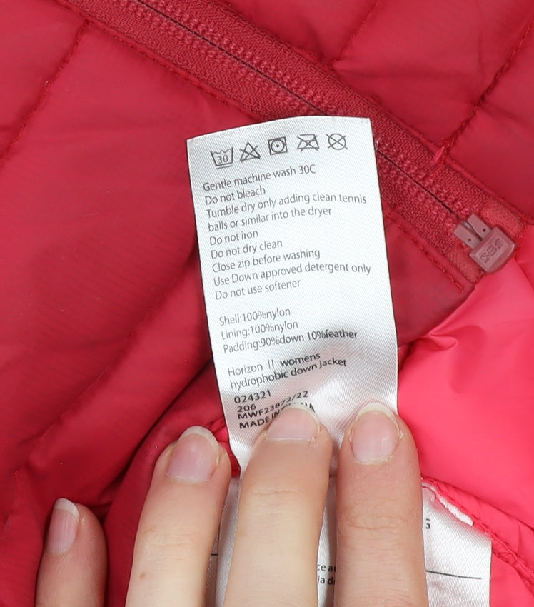 Mountain Warehouse Womens Red Hooded Puffer Jacket Size 14