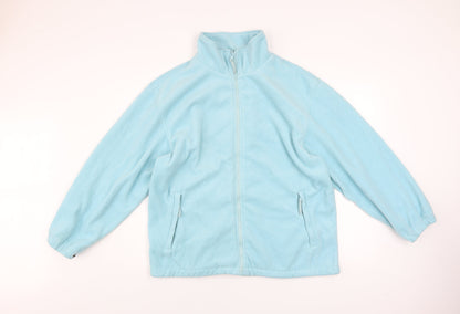 Papaya Women Blue Full Zip Fleece Jacket Size 16