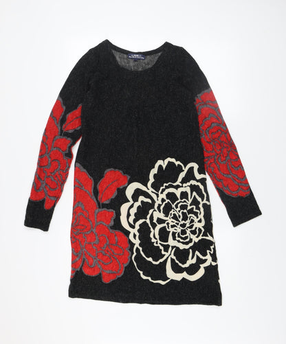 New York Laundry Women’s Black Floral Knit Shift Dress S