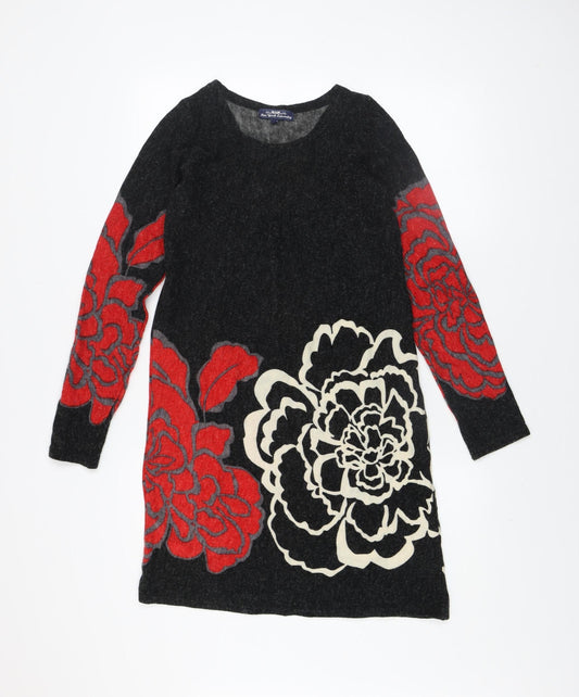 New York Laundry Women’s Black Floral Knit Shift Dress S