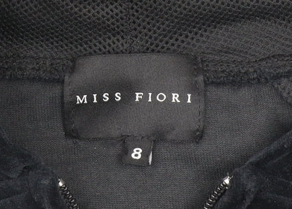 Womens UK Size 8 Miss Fiori Black Gym & Training Running & Jogging Walking Jacke