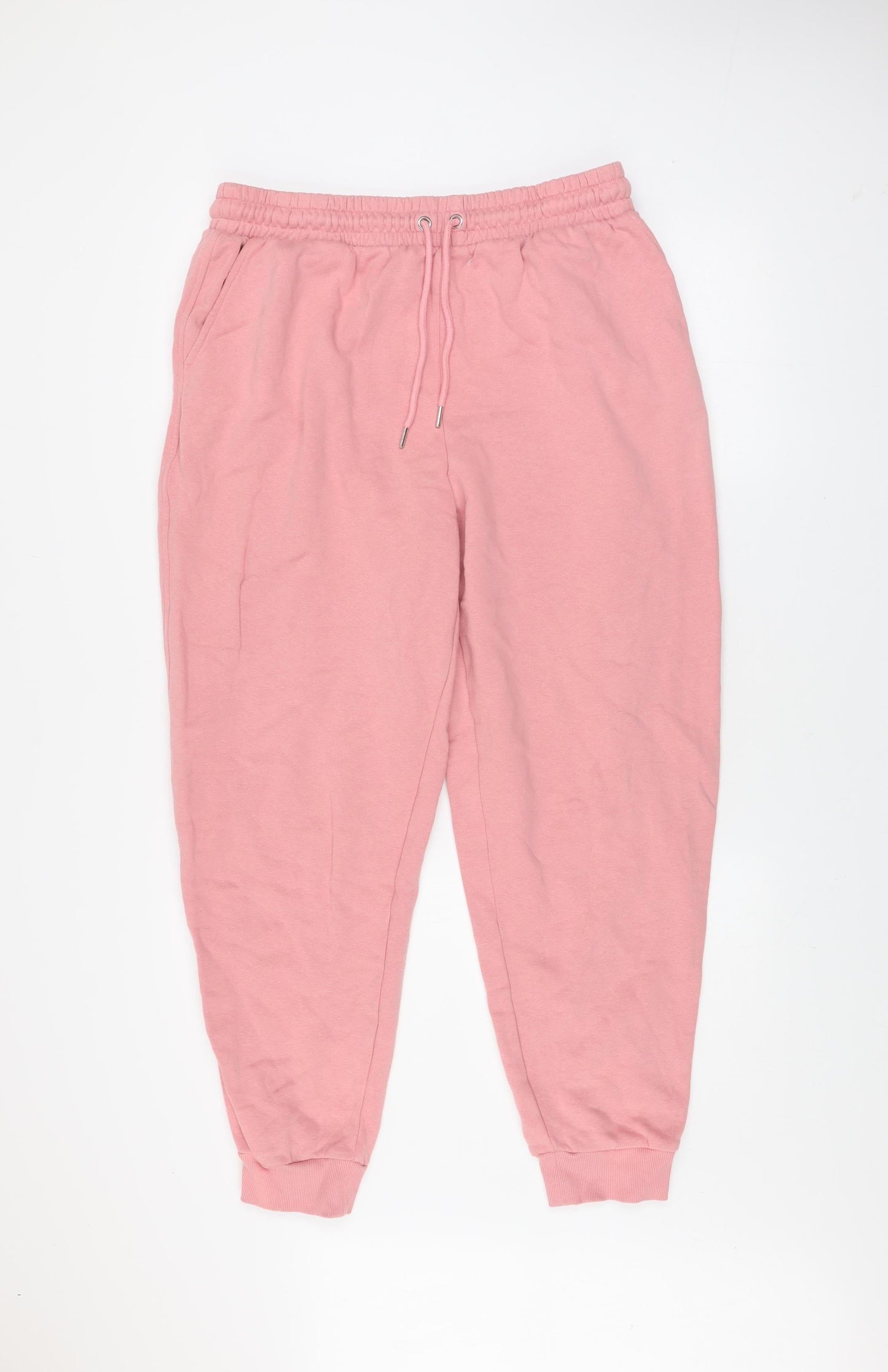 Marks and Spencer Women Pink Jogger Sweatpants Size 16 Regular Fleece