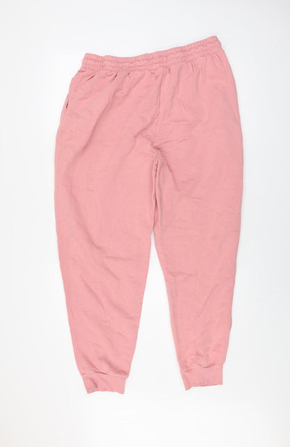 Marks and Spencer Women Pink Jogger Sweatpants Size 16 Regular Fleece