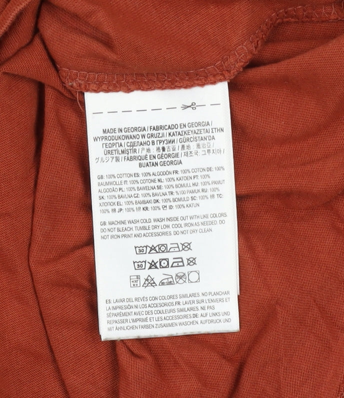 Vans Men’s Rust Red Classic Fit Graphic Rock T-Shirt Small