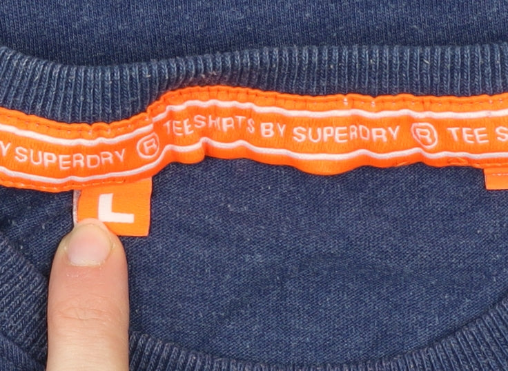 Superdry Men's Blue Vintage Graphic T-Shirt Size L