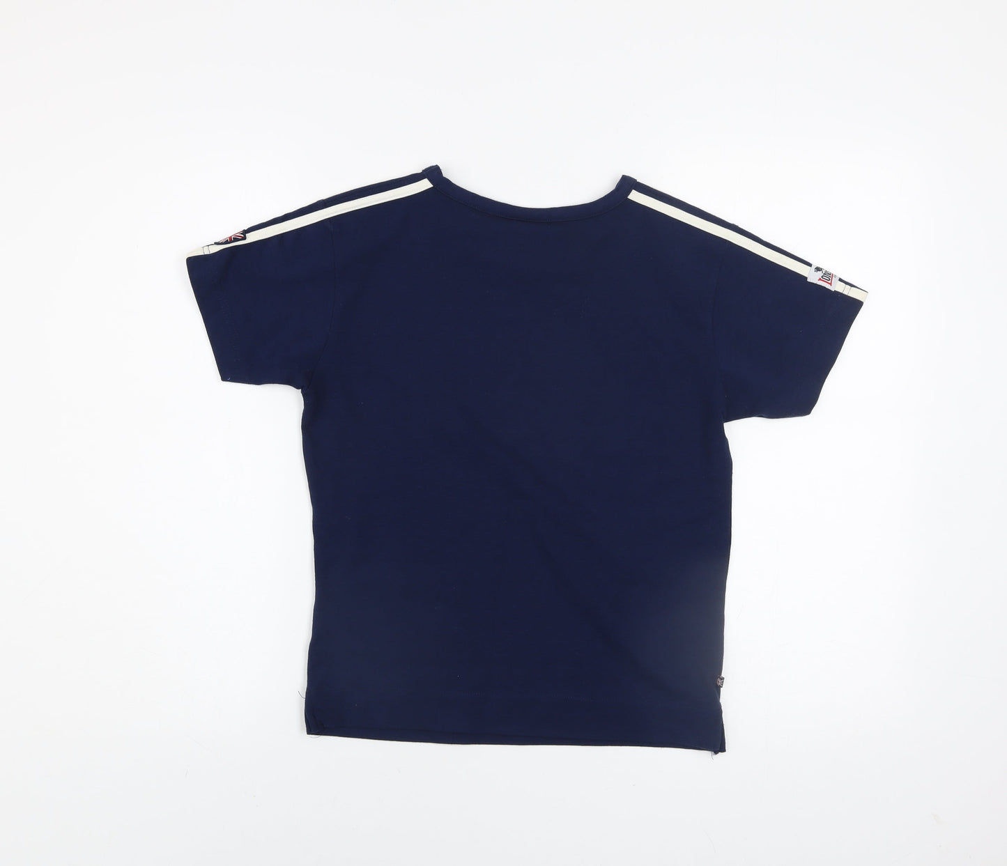 Lonsdale Boys Navy Blue Short Sleeve Logo T-Shirt Age 14 Polyester Cotton Blend