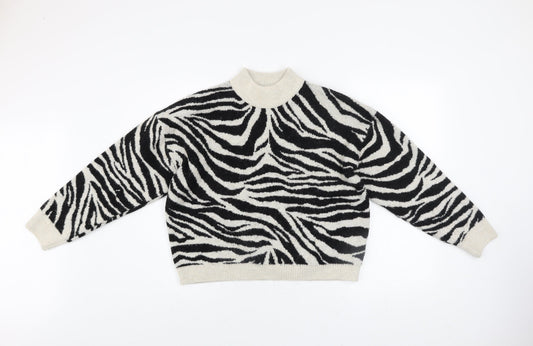 Womens UK Size M New Look Multicoloured Pullover Jumper