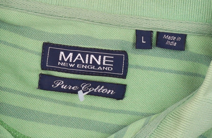 Mens UK Size L Maine New England 100% Cotton Polo Shirt