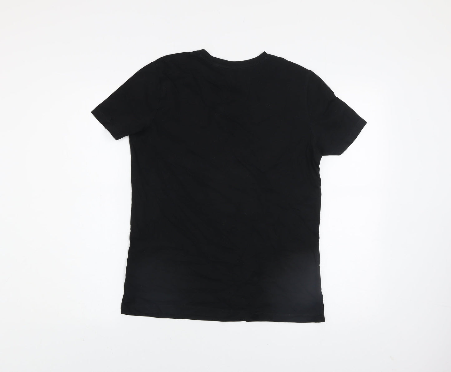 Jack Wills Boys Black Logo Crew Neck Short Sleeve Cotton T-Shirt 14-15 Years