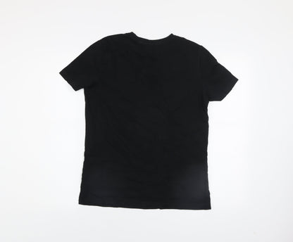 Jack Wills Boys Black Logo Crew Neck Short Sleeve Cotton T-Shirt 14-15 Years