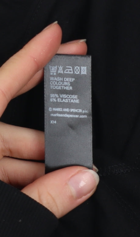 Marks and Spencer Autograph Women's Black Size 14 Sleeveless Shift Dress