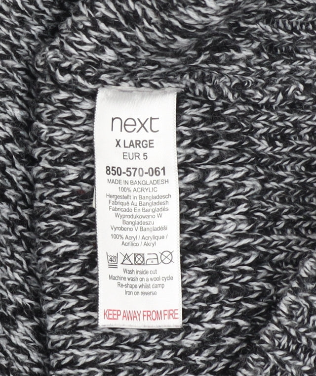 Next Men’s Grey Chunky Knit High Neck Button Jumper XL